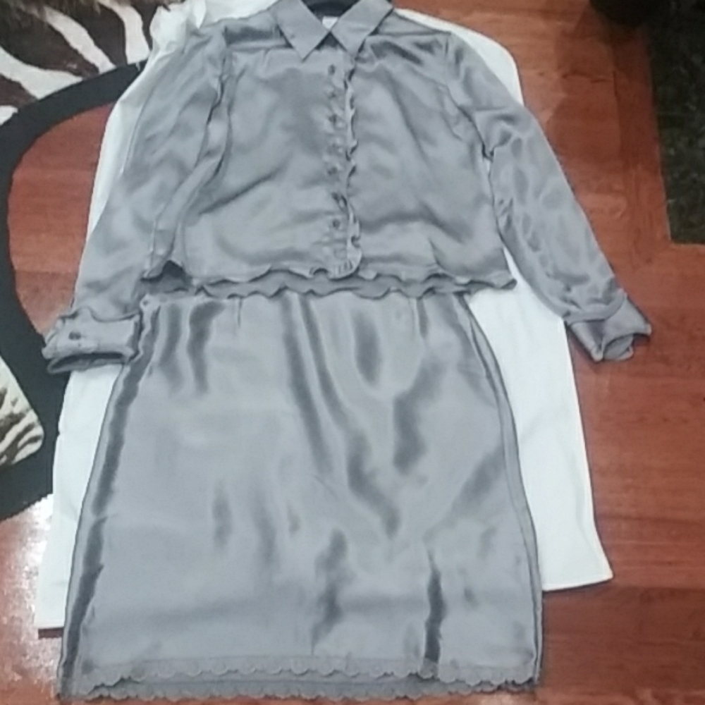 Gianni Versace silk top & skirt vtg 1996 f/w runwa